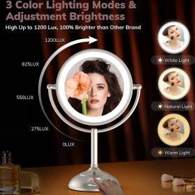 VESAUR 11″ Extra Large 17″ Tall Lighted Makeup Mirror – Buy Online at AbmarketX