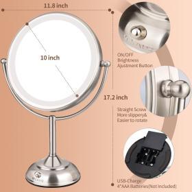 VESAUR 11″ Extra Large 17″ Tall Lighted Makeup Mirror – Buy Online at AbmarketX