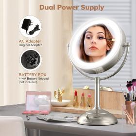 VESAUR 11″ Extra Large 17″ Tall Lighted Makeup Mirror – Buy Online at AbmarketX