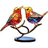 Acrylic Birds On Branch Decorative Ornament