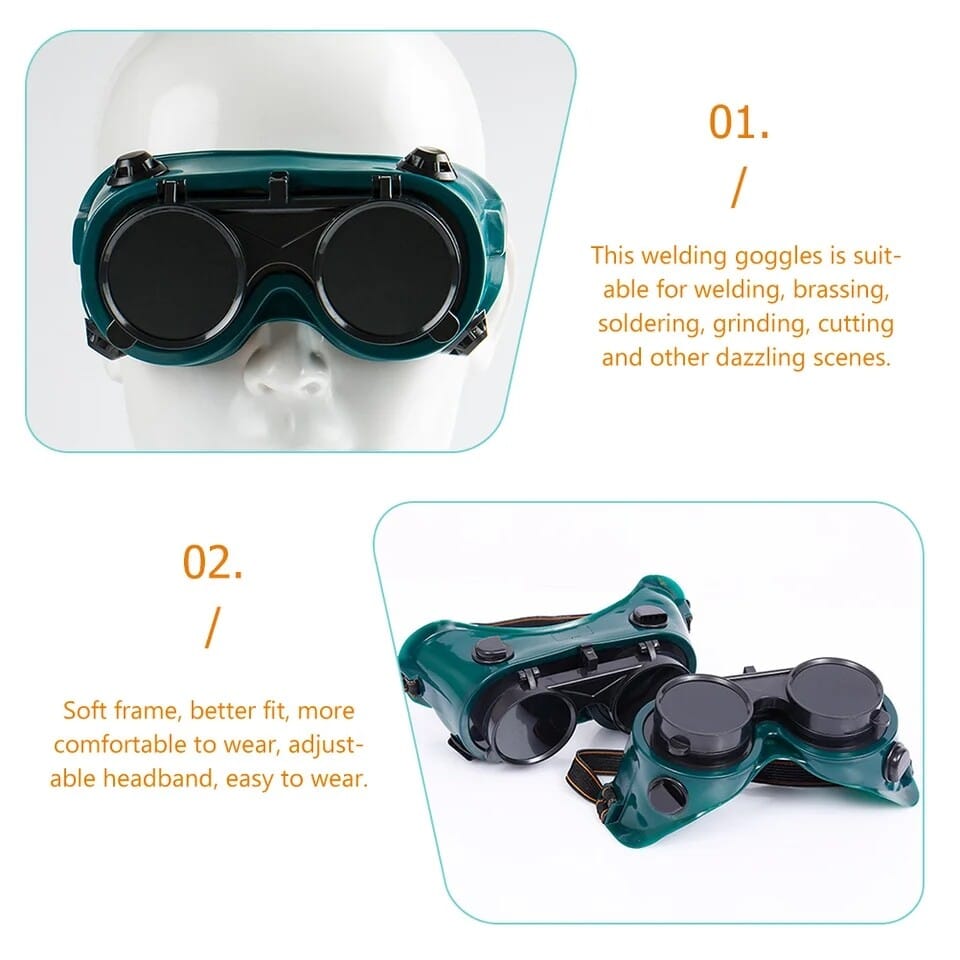 Flip‑Up Double‑Layer Welding Safety Goggles with View Protector – Buy Online at AbmarketX