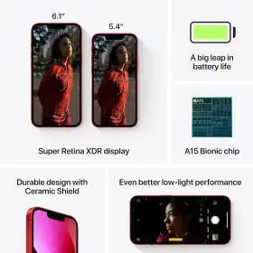 Apple iPhone 13, 256GB, (PRODUCT)RED – Unlocked (Renewed) – Buy Online at AbmarketX