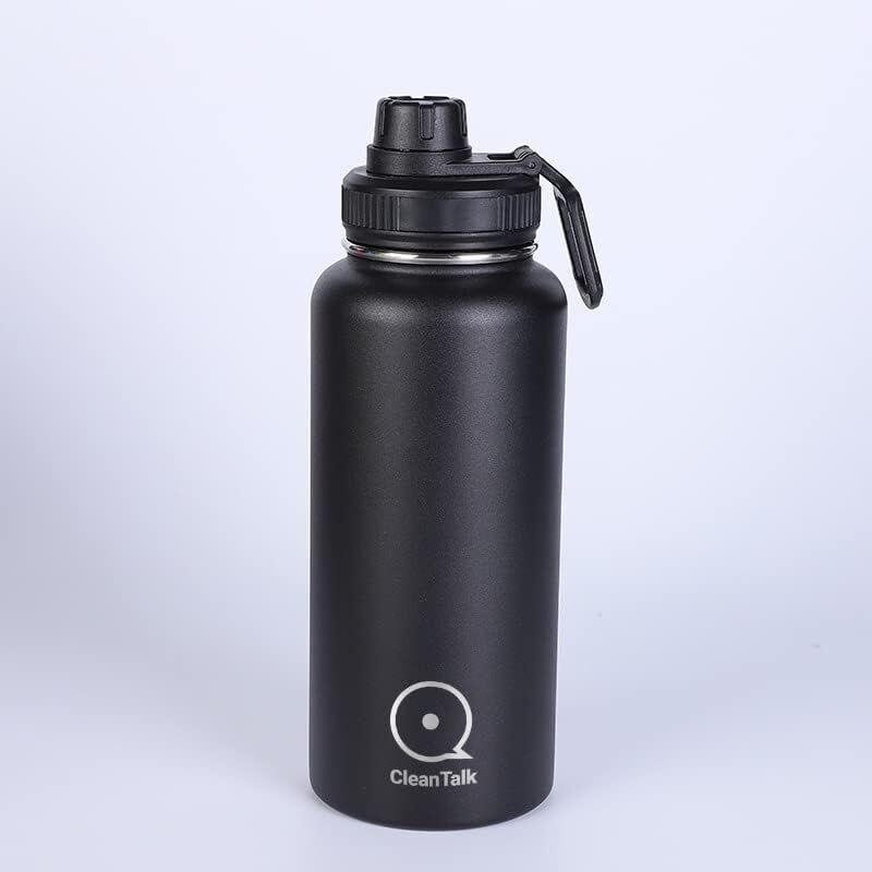 CleanTalk 32 oz Stainless Steel Insulated Water Bottle with Handle – Buy Online at AbmarketX