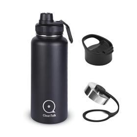 CleanTalk 32 oz Stainless Steel Insulated Water Bottle with Handle – Buy Online at AbmarketX