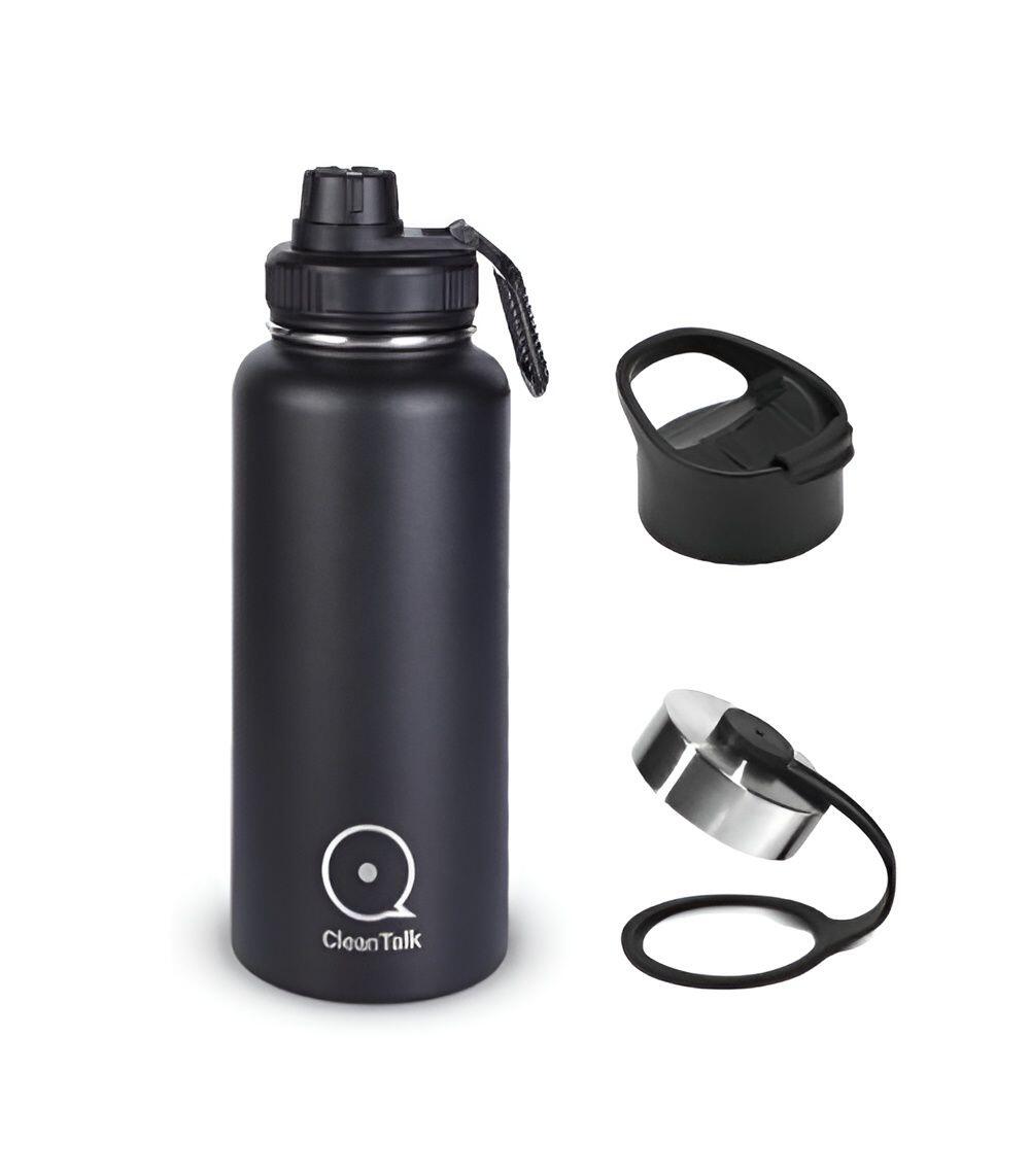 CleanTalk 32 oz Stainless Steel Insulated Water Bottle with Handle – Buy Online at AbmarketX