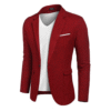 COOFANDY Red Men’s Slim Fit One Button Blazer – Buy Online at AbmarketX