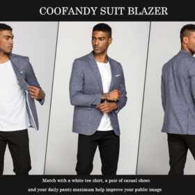 COOFANDY Red Men’s Slim Fit One Button Blazer – Buy Online at AbmarketX