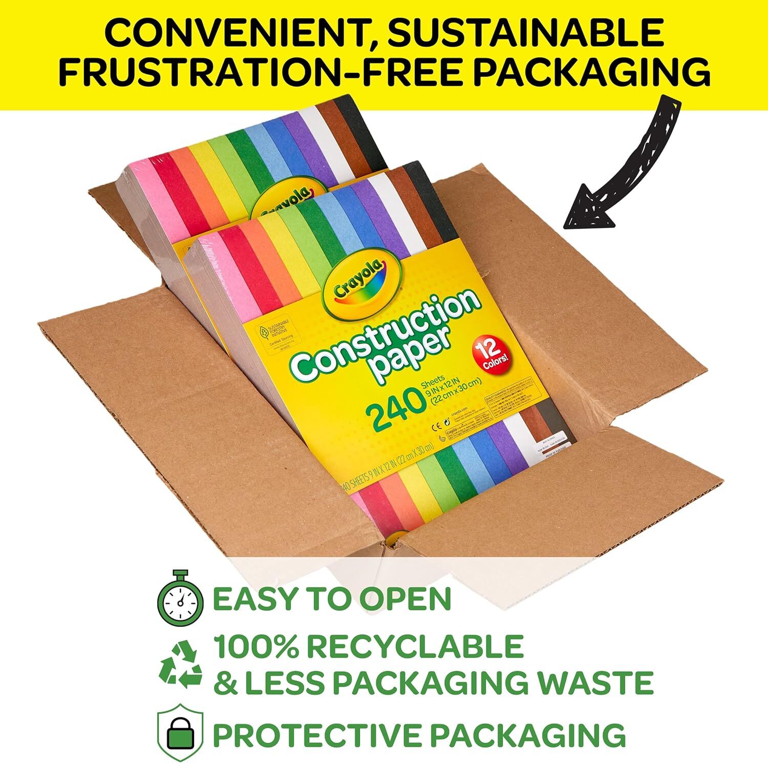 Crayola Construction Paper – 240 Sheet – Buy Online at AbmarketX