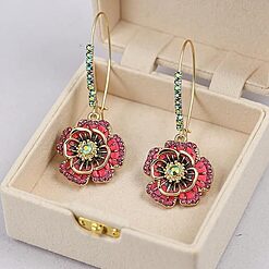 Betsey Johnson Rose Dangle Earrings - Image 4