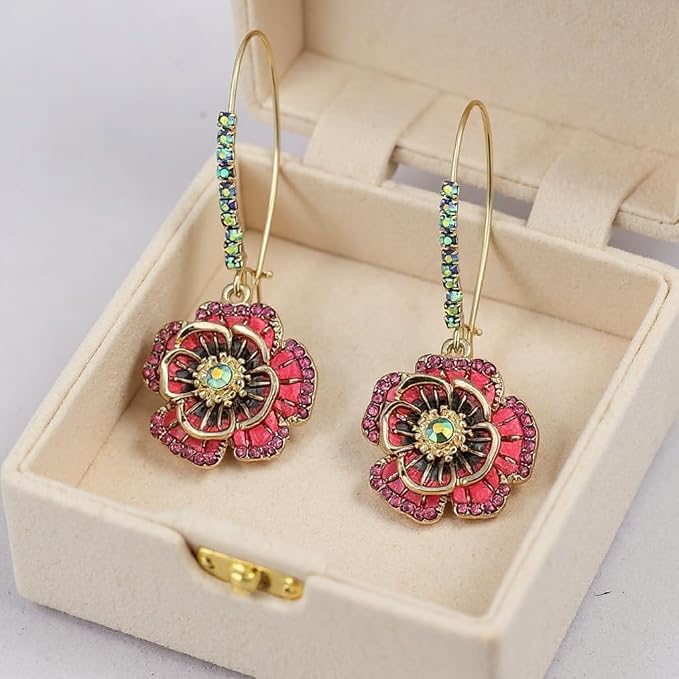Betsey Johnson Rose Dangle Earrings - Image 4