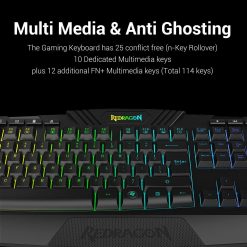 Redragon S101 Gaming Keyboard and M601 Mouse Combo Set – Buy Online at AbmarketX