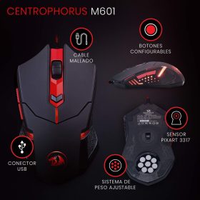 Redragon S101 Gaming Keyboard and M601 Mouse Combo Set – Buy Online at AbmarketX
