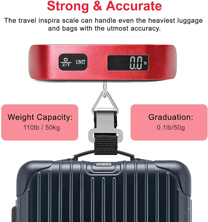 Travel Inspira 110 lb Digital Luggage Scale – Buy Online at AbmarketX