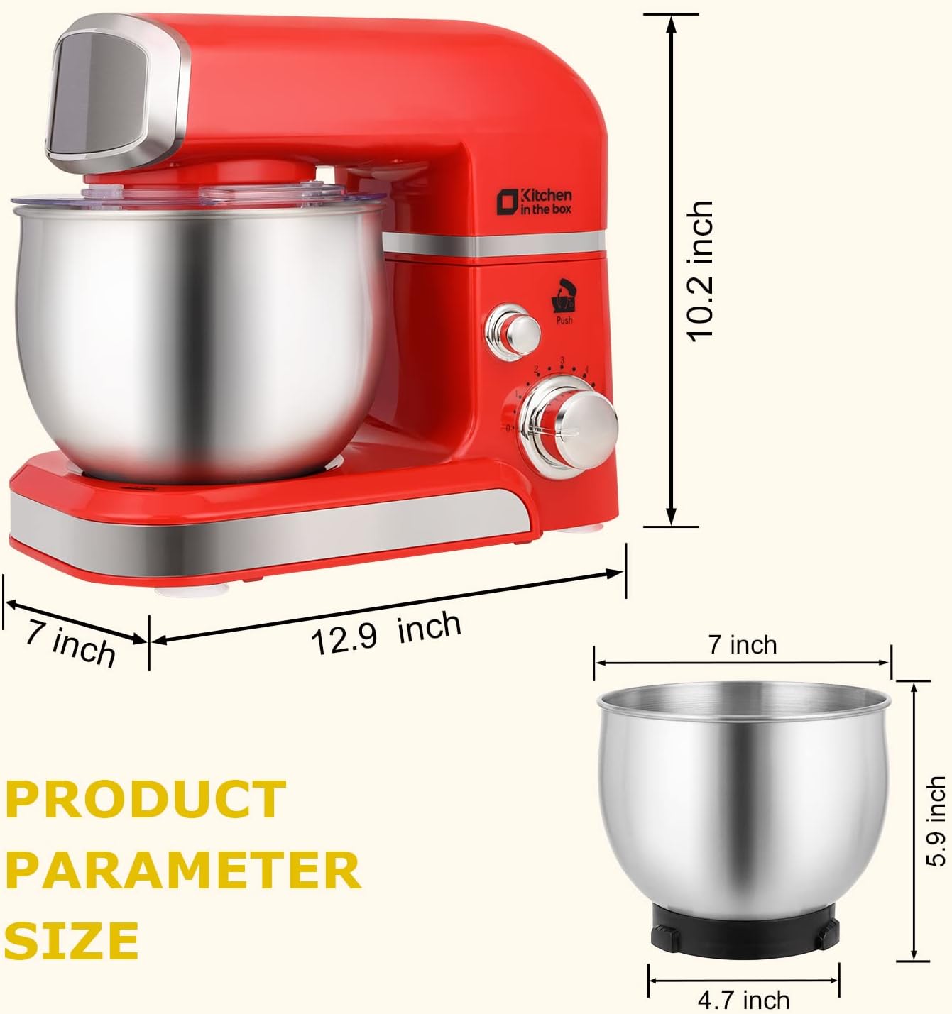 Kitchen in the Box 3.2Qt Stand Mixer – 6 Speeds – Buy Online at AbmarketX