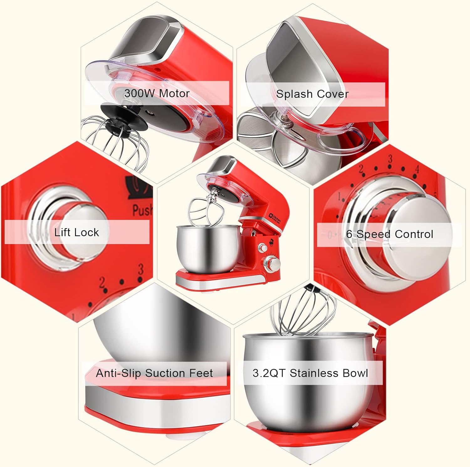 Kitchen in the Box 3.2Qt Stand Mixer – 6 Speeds – Buy Online at AbmarketX