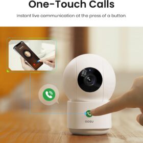 AOSU 2K Security Camera — 360 Degree indoor camera – Buy Online at AbmarketX