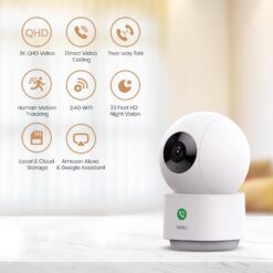 AOSU 2K Security Camera — 360 Degree indoor camera – Buy Online at AbmarketX