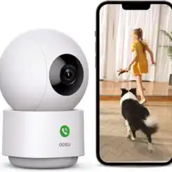 AOSU 2K Security Camera — 360 Degree indoor camera – Buy Online at AbmarketX