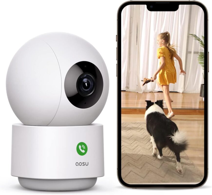AOSU 2K Security Camera — 360 Degree indoor camera – Buy Online at AbmarketX