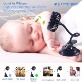Mikikin Clip-on Small Mini Fan — Portable, Quiet & Flexible – Buy Online at AbmarketX