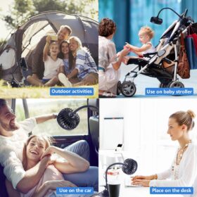 Mikikin Clip-on Small Mini Fan — Portable, Quiet & Flexible – Buy Online at AbmarketX