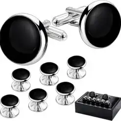 HAWSON Men’s Cufflinks and Tuxedo Studs Set with Gift Box – Buy Online at AbmarketX