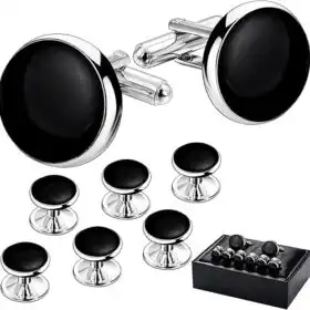 HAWSON Men’s Cufflinks and Tuxedo Studs Set with Gift Box – Buy Online at AbmarketX