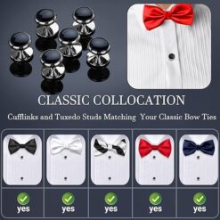 HAWSON Men’s Cufflinks and Tuxedo Studs Set with Gift Box – Buy Online at AbmarketX