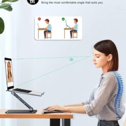 Alternative view of RIWUCT Foldable Laptop Stand — Adjustable & Ergonomic Riser