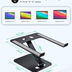 RIWUCT Foldable Laptop Stand — Adjustable & Ergonomic Riser – Buy Online at AbmarketX