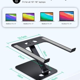 RIWUCT Foldable Laptop Stand — Adjustable & Ergonomic Riser – Buy Online at AbmarketX