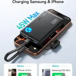 INIU Portable Charger — Lightest 10000mAh 45W PD Power Bank – Buy Online at AbmarketX
