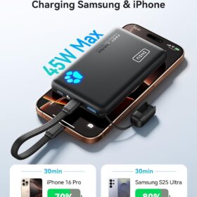 INIU Portable Charger — Lightest 10000mAh 45W PD Power Bank – Buy Online at AbmarketX