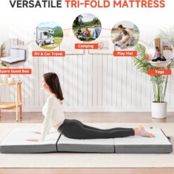 POHARE Twin 4″ Tri-Fold Memory Foam Mattress – Buy Online at AbmarketX