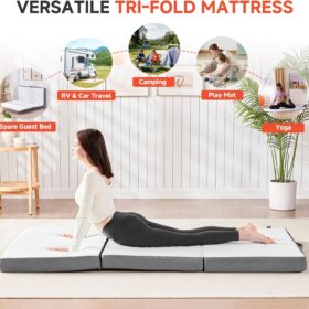 POHARE Twin 4″ Tri-Fold Memory Foam Mattress – Buy Online at AbmarketX