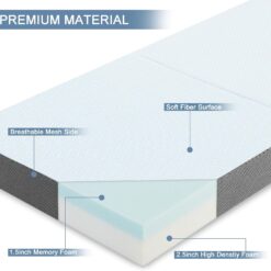 POHARE Twin 4″ Tri-Fold Memory Foam Mattress – Buy Online at AbmarketX