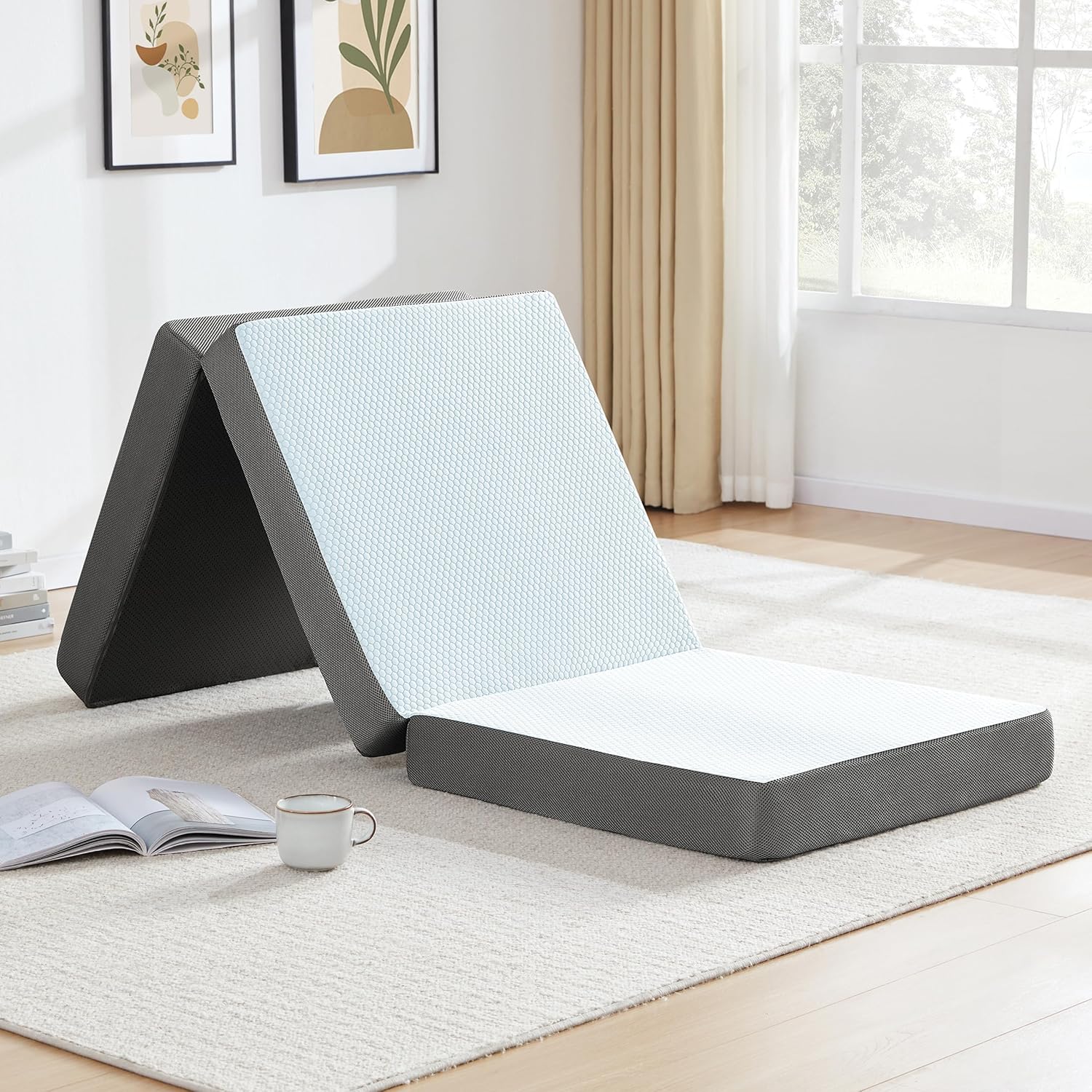 POHARE Twin 4″ Tri-Fold Memory Foam Mattress – Buy Online at AbmarketX
