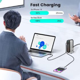 DENGWENQIANG 285W 8-Port USB C Fast Charger Hub – Buy Online at AbmarketX