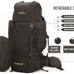 Tripole Colonel 95L Rucksack with Detachable Day Pack – Buy Online at AbmarketX