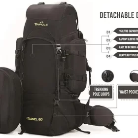 Tripole Colonel 95L Rucksack with Detachable Day Pack – Buy Online at AbmarketX