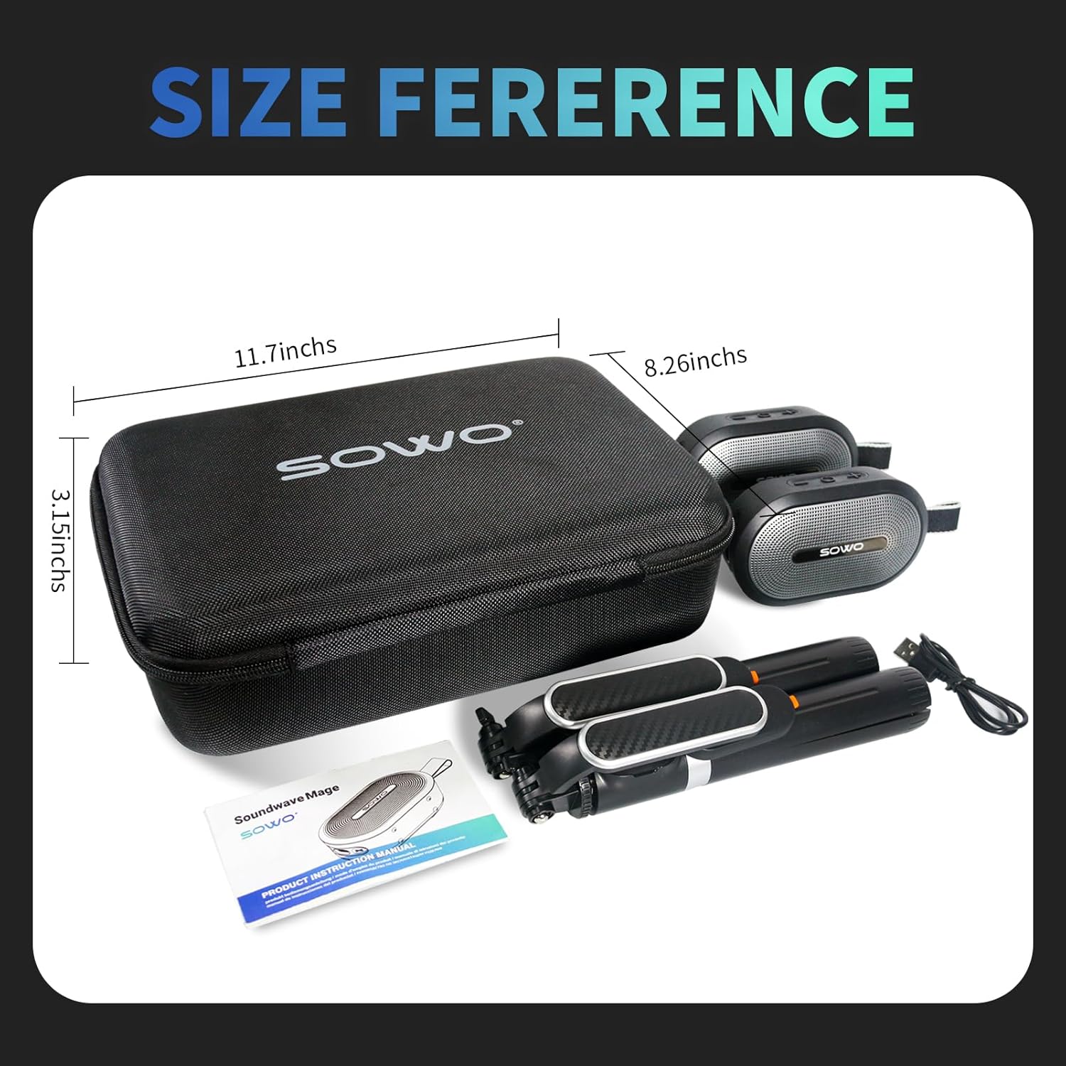 SOWO Dual Bluetooth Speakers with Adjustable Stands – Buy Online at AbmarketX