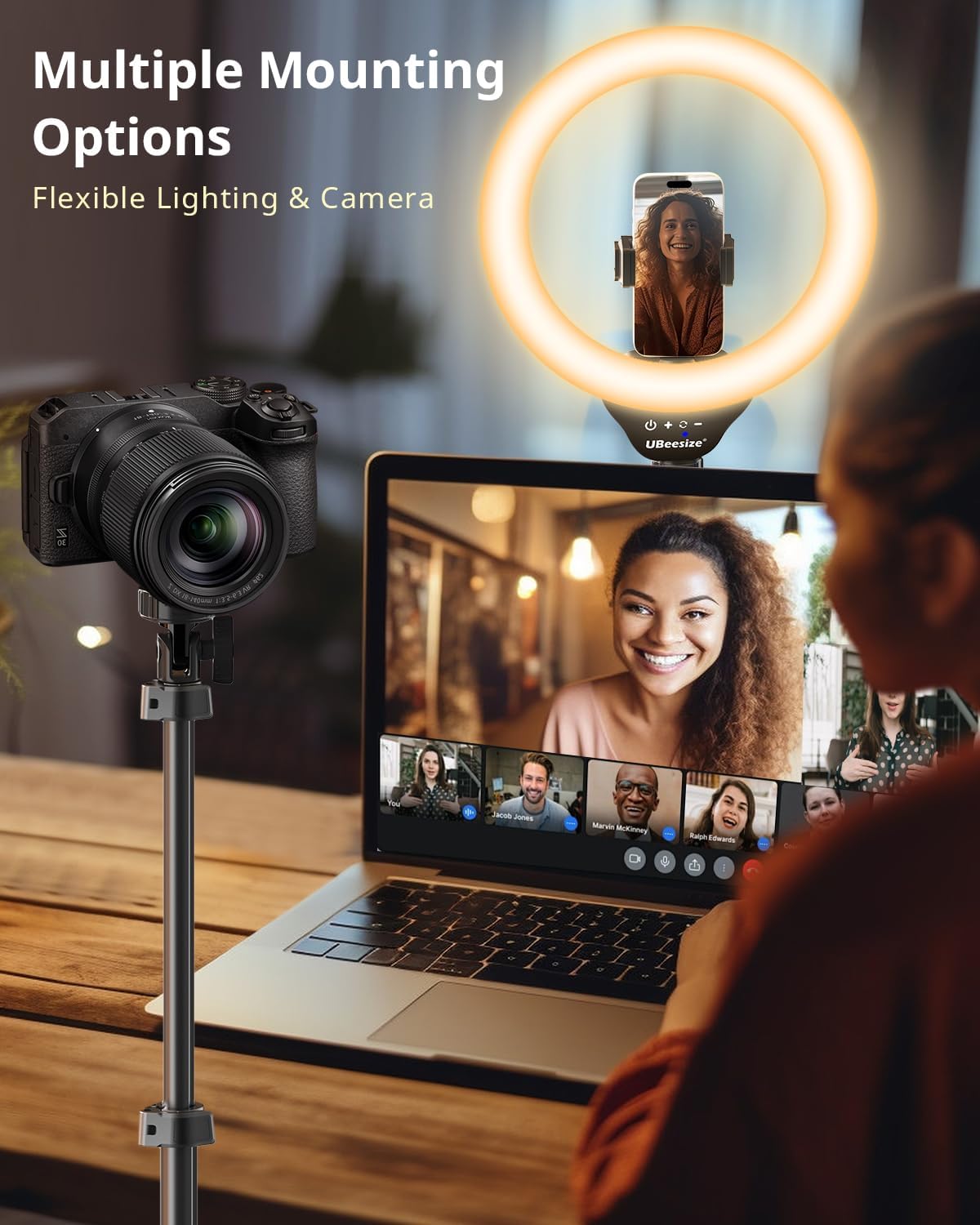 UBeesize 12” Selfie Ring Light with 62” Tripod Stand – Buy Online at AbmarketX