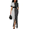 Polka Dot Long Maxi Casual Slim Vintage Women Dress – Buy Online at AbmarketX