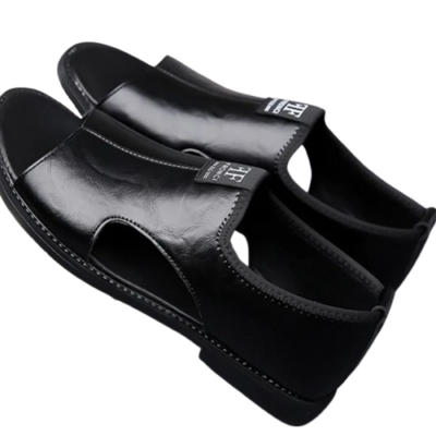 Men’s Leather Open-Toe Sandals – Non-Slip Casual Comfort Slippers – Buy Online at AbmarketX