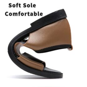 Men’s Leather Open-Toe Sandals – Non-Slip Casual Comfort Slippers – Buy Online at AbmarketX