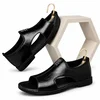 Stylish men’s leather open-toe sandals with a non-slip sole
