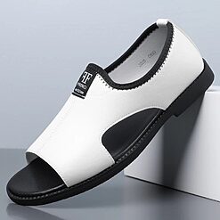 Men’s Leather Open-Toe Sandals – Non-Slip Casual Comfort Slippers - Image 5