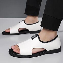 Men’s Leather Open-Toe Sandals – Non-Slip Casual Comfort Slippers - Image 8