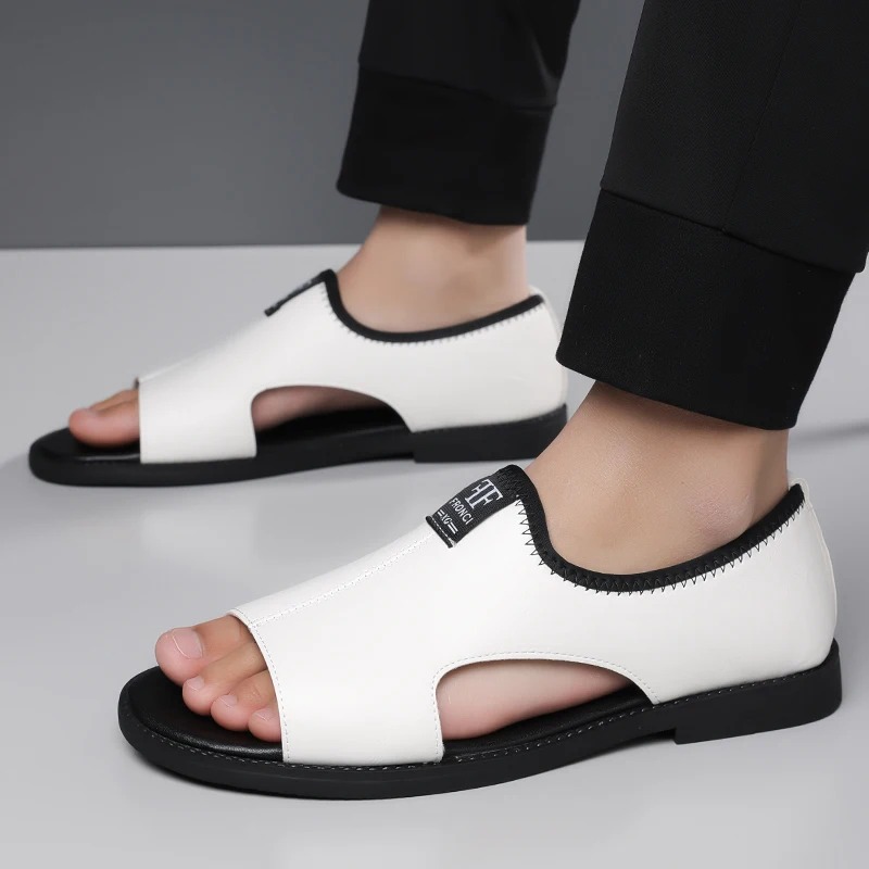 Men’s Leather Open-Toe Sandals – Non-Slip Casual Comfort Slippers - Image 8