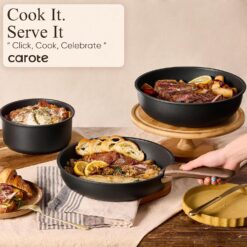 CAROTE ceramic pots — 21pcs Pots and Pans Set Non Stick - Image 3